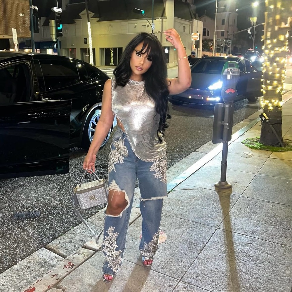 NLthelabel Appliqué Denim Pants